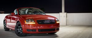 Preview wallpaper audi tt, audi, car, red, headlight