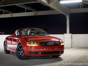 Preview wallpaper audi tt, audi, car, red, headlight