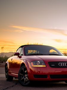 Preview wallpaper audi tt, audi, car, red, front view