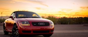 Preview wallpaper audi tt, audi, car, red, front view