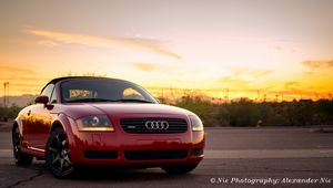 Preview wallpaper audi tt, audi, car, red, front view