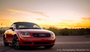 Preview wallpaper audi tt, audi, car, red, front view