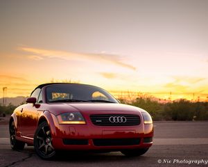 Preview wallpaper audi tt, audi, car, red, front view