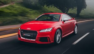 Preview wallpaper audi tt, audi, sports car, road, movement