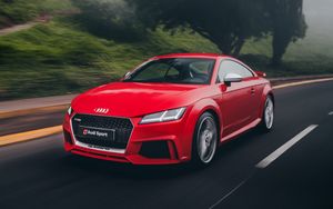 Preview wallpaper audi tt, audi, sports car, road, movement