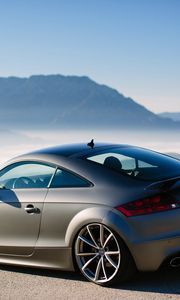 Preview wallpaper audi tt, austria, fog, tuning, mountains