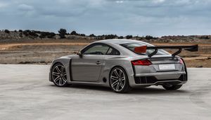 Preview wallpaper audi, tt, gray, side view