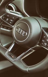 Preview wallpaper audi, tts, steering wheel, interior