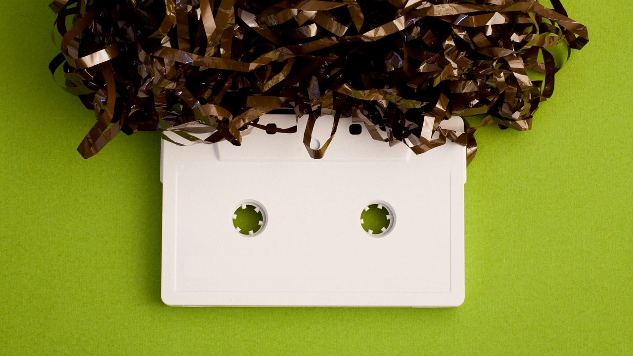 Wallpaper audio cassette, music, retro, white, background