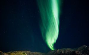 Preview wallpaper aurora, northern lights, night, starry sky, natural phenomenon
