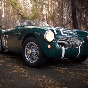 Preview wallpaper austin healey, 100s, green, front view