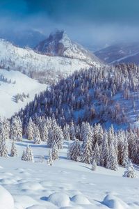 Preview wallpaper austria, mountains, snow, valley