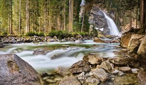 Preview wallpaper austria, waterfall, forest