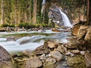 Preview wallpaper austria, waterfall, forest