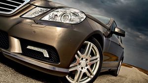 Preview wallpaper auto, beige, front bumper, headlights, sky, sand