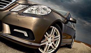 Preview wallpaper auto, beige, front bumper, headlights, sky, sand