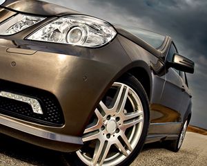 Preview wallpaper auto, beige, front bumper, headlights, sky, sand
