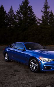 Preview wallpaper auto, blue, side view, trees