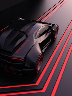 Download wallpaper 240x320 auto, car, sports, model, black, red, lines old  mobile, cell phone, smartphone hd background