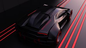 Preview wallpaper auto, car, sports, model, black, red, lines