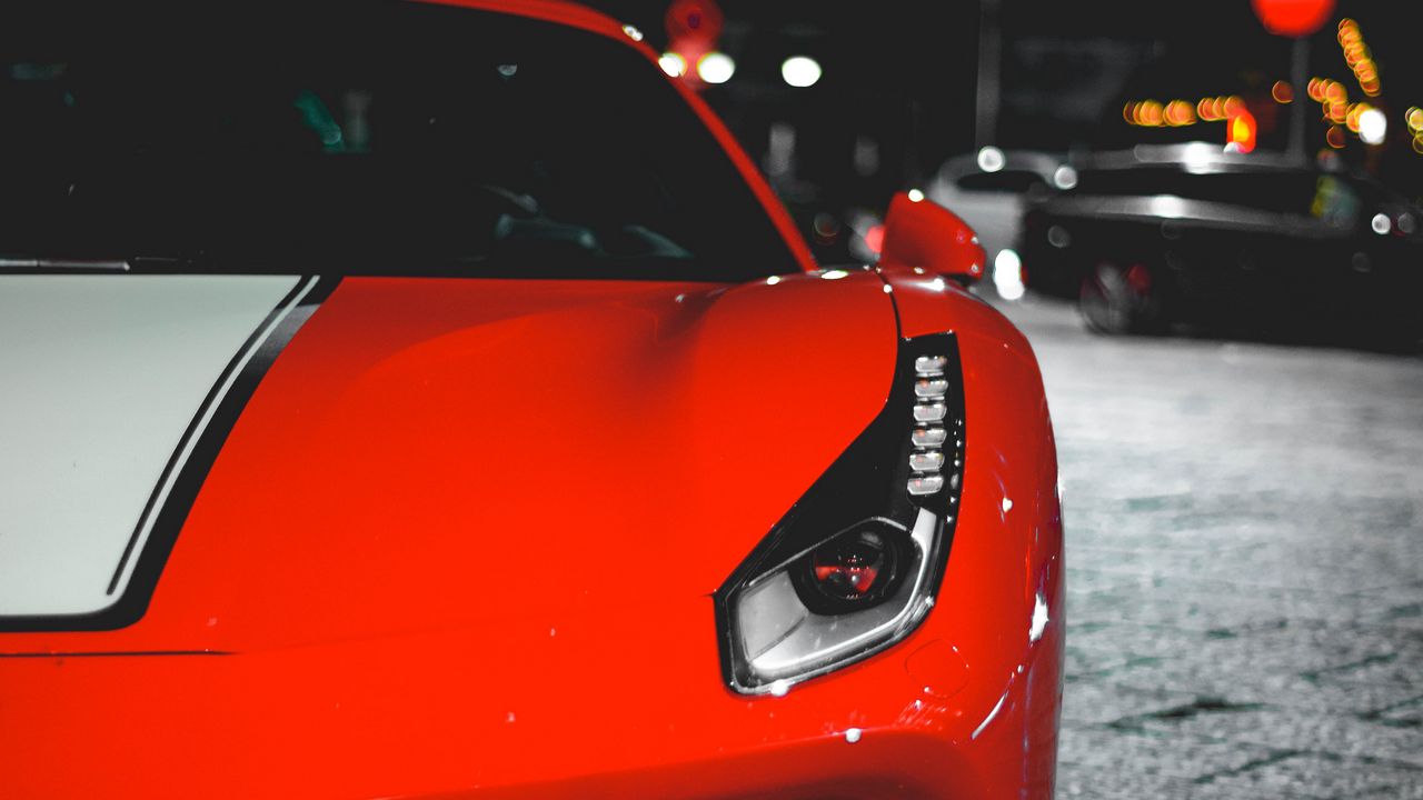 Wallpaper auto, front view, red, sport car