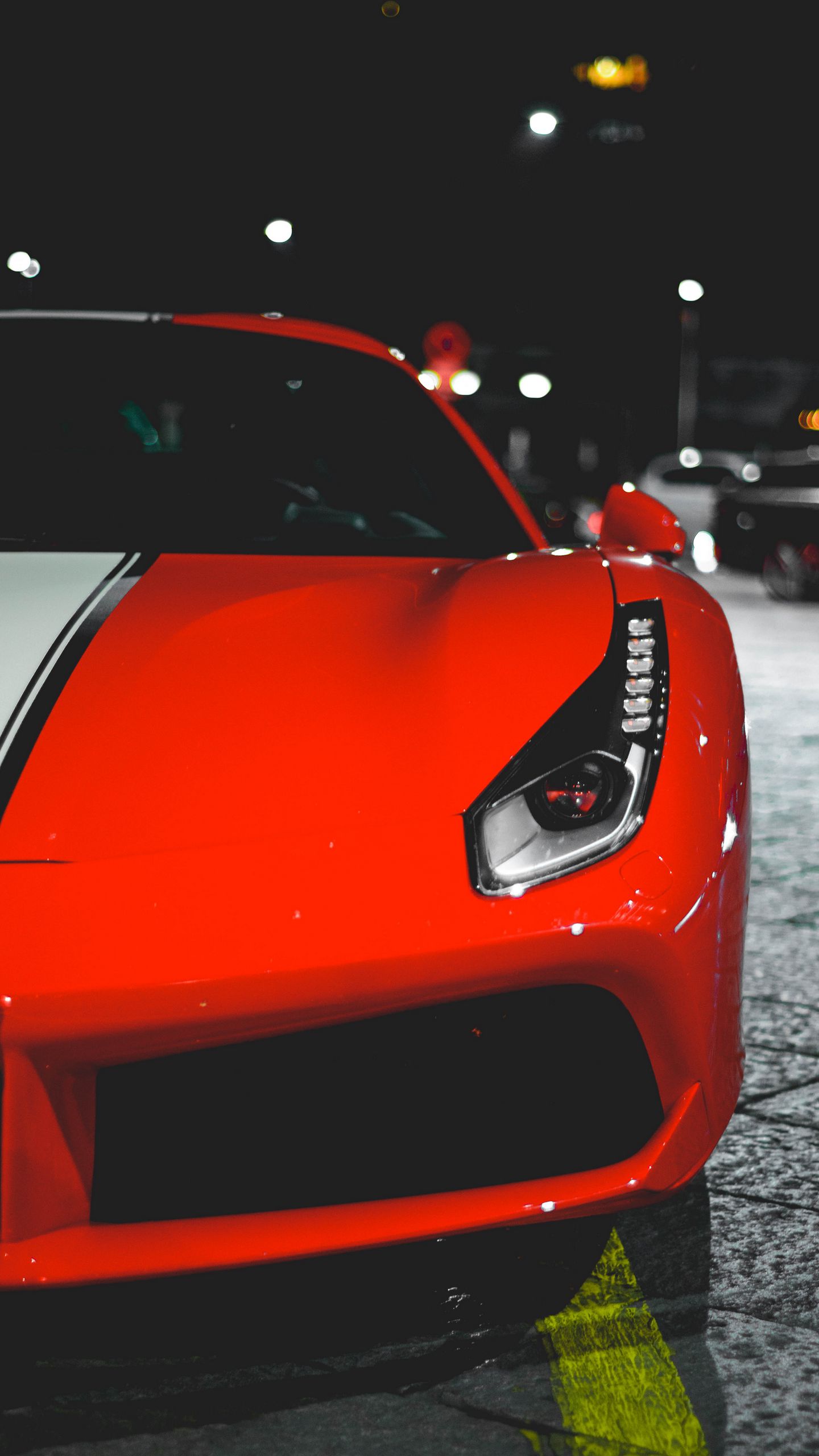 Download wallpaper 1440x2560 auto, front view, red, sport car qhd samsung  galaxy s6, s7, edge, note, lg g4 hd background