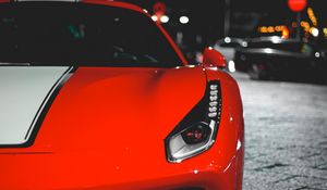 Preview wallpaper auto, front view, red, sport car