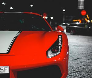 Preview wallpaper auto, front view, red, sport car