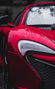 Preview wallpaper auto, headlight, drops, red