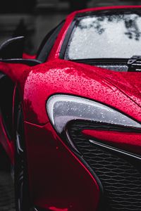 Preview wallpaper auto, headlight, drops, red