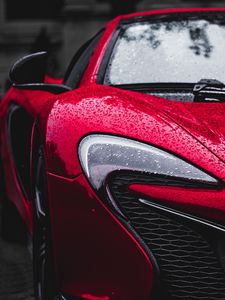 Preview wallpaper auto, headlight, drops, red