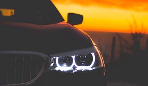 Preview wallpaper auto, headlight, night, motion blur