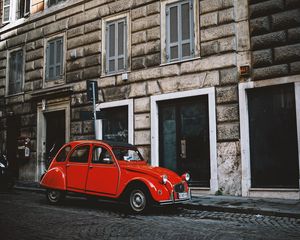 Preview wallpaper auto, retro, red, street