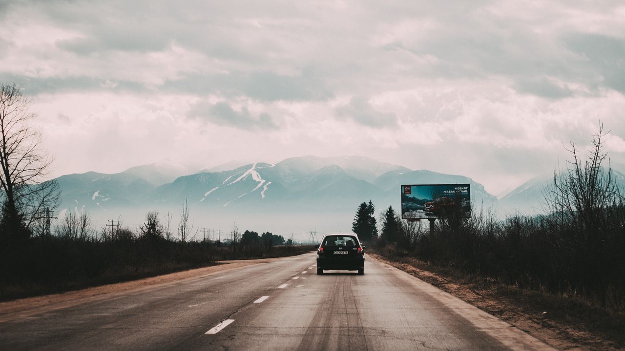 Wallpaper auto, road, traffic, mountains