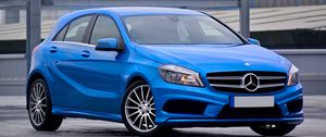 Preview wallpaper auto, side view, blue, headlight