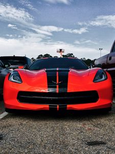 Preview wallpaper auto, sports car, front view, red
