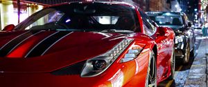 Preview wallpaper auto, sports car, red, front view