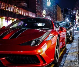 Preview wallpaper auto, sports car, red, front view