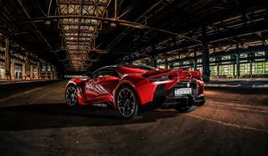 Preview wallpaper auto, sports car, red, aggressive, dark