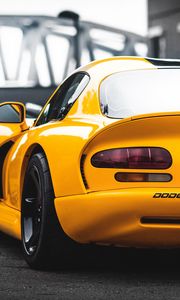 Preview wallpaper auto, sports car, yellow, rear view