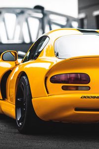 Preview wallpaper auto, sports car, yellow, rear view