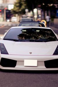 Preview wallpaper auto, white, sports car, lamborghini