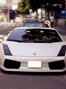 Preview wallpaper auto, white, sports car, lamborghini