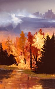 Preview wallpaper autumn, forest, art