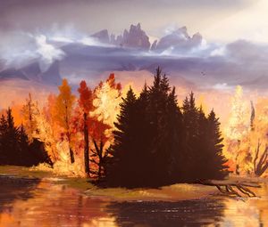 Preview wallpaper autumn, forest, art