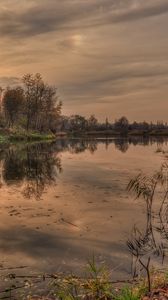 Preview wallpaper autumn, lake, sunset, landscape