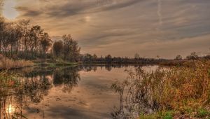 Preview wallpaper autumn, lake, sunset, landscape