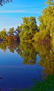 Preview wallpaper autumn, lake, trees, landscape