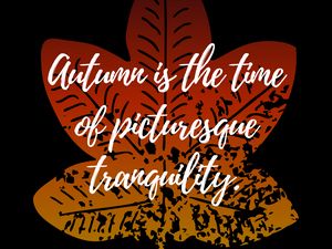 Preview wallpaper autumn, tranquility, quote, inscription, leaf