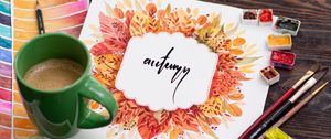 Preview wallpaper autumn, word, lettering, art